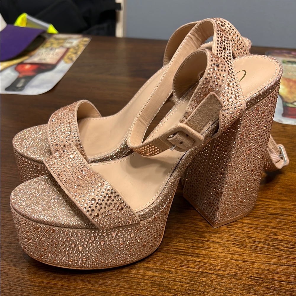 Elegant Glitter Platforms worn only once for couple of hours . Great condition